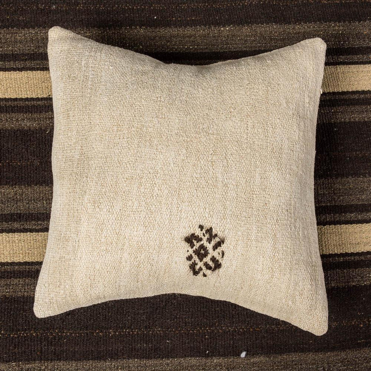 Designer Wool White Sofa Pillow-Turkish Rugs-Oriental Rugs-Kilim Rugs-Oushak Rugs