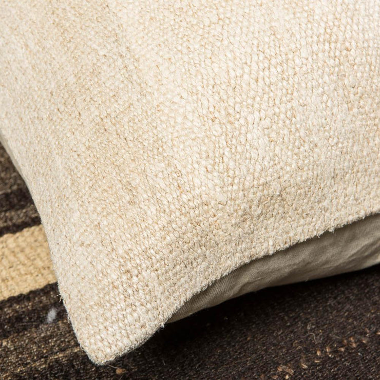 Designer Wool White Sofa Pillow-Turkish Rugs-Oriental Rugs-Kilim Rugs-Oushak Rugs