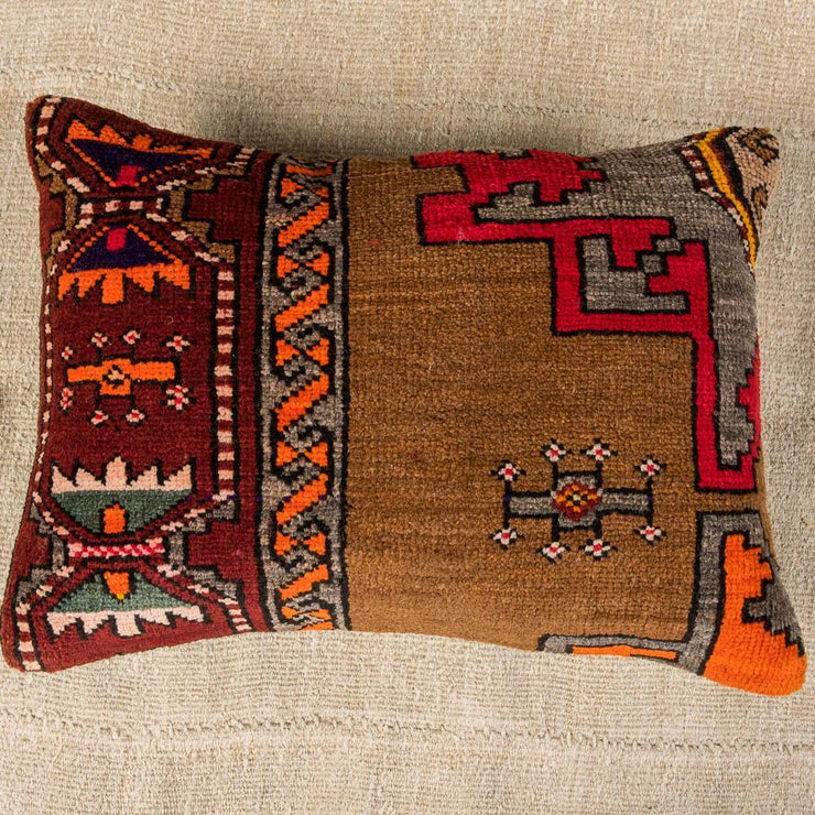 Luxury Wool Red & Brown Sofa Pillow-Turkish Rugs-Oriental Rugs-Kilim Rugs-Oushak Rugs