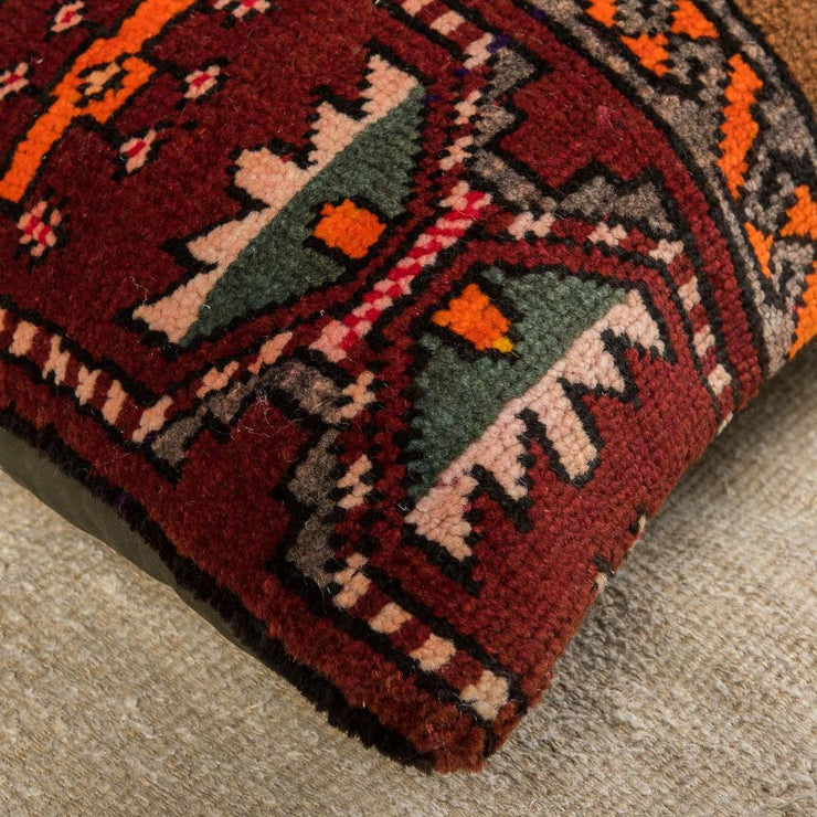 Luxury Wool Red & Brown Sofa Pillow-Turkish Rugs-Oriental Rugs-Kilim Rugs-Oushak Rugs