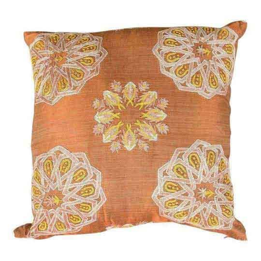 Modern Embroidered Copper Sofa Pillow