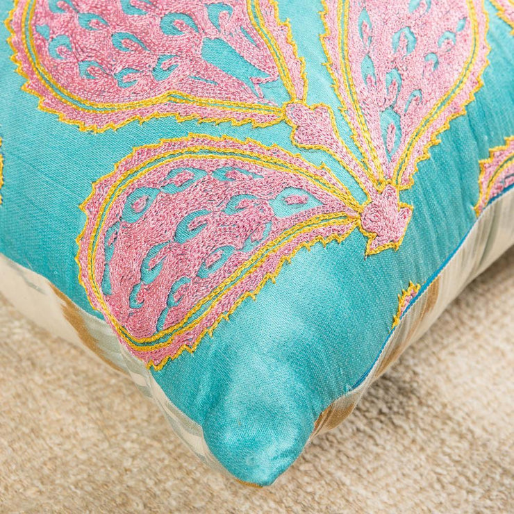 Modern Embroidered Multicolor Sofa Pillow-Turkish Rugs-Oriental Rugs-Kilim Rugs-Oushak Rugs