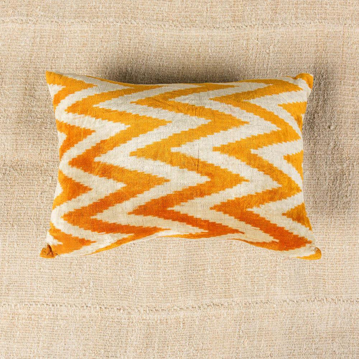 Modern Velvet Orange Sofa Pillow-Turkish Rugs-Oriental Rugs-Kilim Rugs-Oushak Rugs