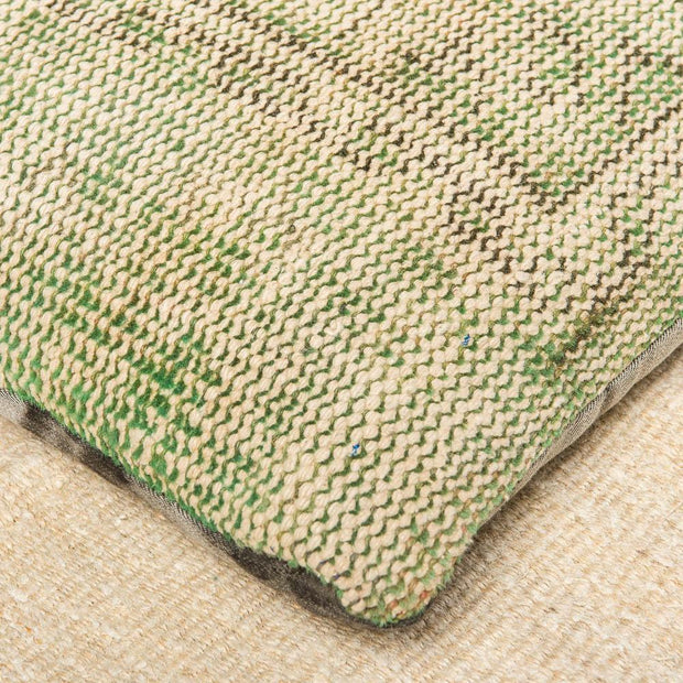 Modern Wool Green Floor Pillow-Turkish Rugs-Oriental Rugs-Kilim Rugs-Oushak Rugs